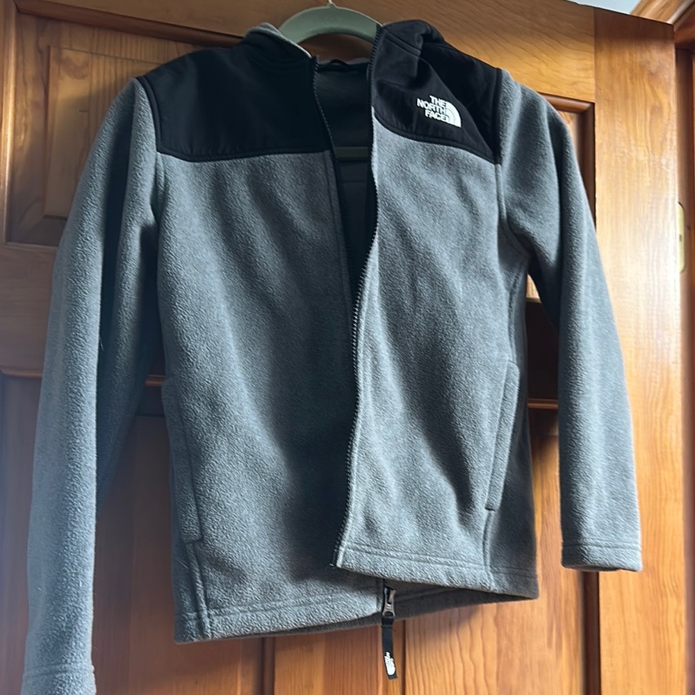 The North Face Gray and Black Fleece Jacket